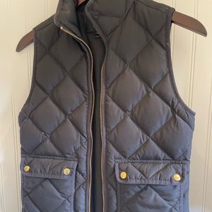 J. Crew Quilted Black Vest